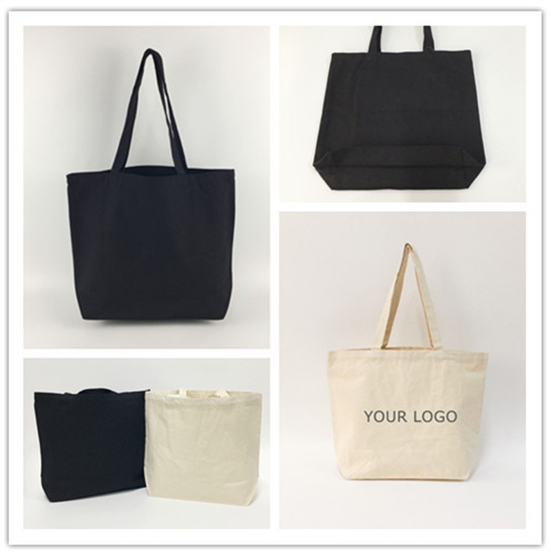 basic tote canvas shopping bag blank plain cotton bags customized for promotion6